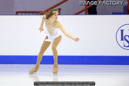 2013-03-03 Milano - World Junior Figure Skating Championships 0092 Sara Casella ITA